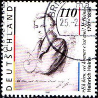 RFA Poste Obl Yv:1794 Mi:1962 Heinrich Heine Poète (TB Cachet Rond) - Usados