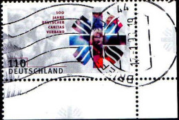 RFA Poste Obl Yv:1796 Mi:1964 100.Jahre Deutscher Caritas Verband (Beau Cachet Rond) Coin De Feuille - Used Stamps