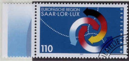 RFA Poste Obl Yv:1789 Mi:1957 Europäische Region Saar-Lor-Lux Bord De Feuille (TB Cachet Rond) - Usados