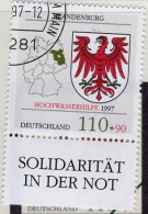 RFA Poste Obl Yv:1770 Mi:1941 Brandenburg Hochwasserhilfe (TB Cachet Rond) Bord De Feuille - Gebraucht