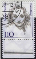 RFA Poste Obl Yv:1769 Mi:1939 Marlene Dietrich Comedienne (TB Cachet Rond) Bord De Feuille - Used Stamps