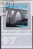 RFA Poste Obl Yv:1759 Mi:1931 100.Jahre Müngstener Brücke Bord De Feuille (Beau Cachet Rond) - Gebraucht