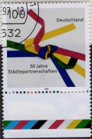 RFA Poste Obl Yv:1749 Mi:1917 50.Jahre Städtepartnerschaften (Beau Cachet Rond) Bord De Feuille - Used Stamps