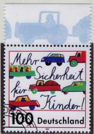 RFA Poste Obl Yv:1729 Mi:1897 Mehr Sicherheit Für Kinder (Beau Cachet Rond) Bord De Feuille - Used Stamps