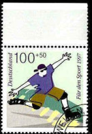 RFA Poste Obl Yv:1731 Mi:1899 Für Den Sport Patinage à Roulettes Bord De Feuille (Beau Cachet Rond) - Usados