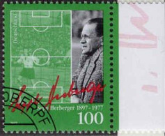 RFA Poste Obl Yv:1728 Mi:1896 Sepp Herberger Entraineur De Football Allemand (Beau Cachet Rond) Bord De Feuille - Used Stamps