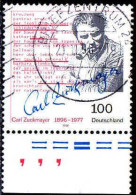 RFA Poste Obl Yv:1725 Mi:1893 Carl Zuckmayer (Beau Cachet Rond) Bord De Feuille - Usados