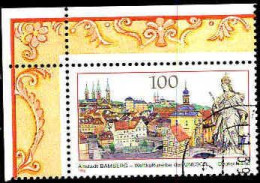 RFA Poste Obl Yv:1713 Mi:1881 Altstadt Bamberg-Weltkulturerbe Der Unesco Coin D.feuille (Beau Cachet Rond) - Usados
