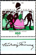 RFA Poste N** Yv:1702 Mi:1870 Ludwig Thoma Satiriste (Bord De Feuille) - Unused Stamps