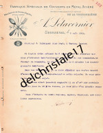 50 0032 SOURDEVAL MANCHE 1911 Manufacture Grosses Aiguilles A. LETAVERNIER Usines De LA THEBAUDIERE à LARAIGNEZ - Ambachten