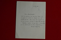 Signed Letter Jacques Lagarde Mountaineer Alpinist To C.E. Engel Mountaineering Historian Alpinisme - Sportspeople