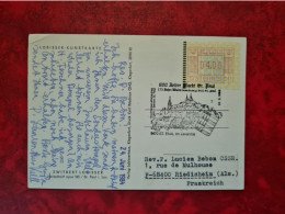 LETTRE/CARTE  FRAGEMENT 1984 FLAMME ST PAUL IM LAVANTTAL AVEC VIGNETTE MACHINE A AFFRANCHIR - Otros & Sin Clasificación