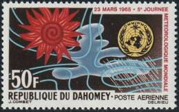 DAHOMEY 1965  -  5th WORLD METEOROLOGICAL DAY.  EMBLEMS AND ALLEGORIES   1v - Clima & Meteorología