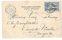 !!! CONGO, CPA DE 1906, DÉPART DE BOMA POUR LISALA, COURRIER INTÉRIEUR - Briefe U. Dokumente