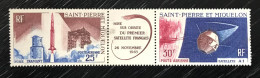 Timbre Triptyque Poste Aérienne Saint Pierre Et Miquelon 1966 Yt N° 34 A - Ongebruikt