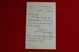 Autographed Letter Mountaineer T.J. Longstaff  Everest 1922 To C E Engel Mountaineering Historian Escalade  Alpiniste - Sportivo