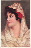 PEINTURES & TABLEAUX - Castaño - Femme - Colorisé - Carte Postale Ancienne - Malerei & Gemälde
