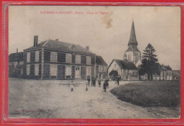 Carte Postale 27. Saint-Pierre-de-Bailleur  Place De L'église   Très Beau Plan - Autres & Non Classés