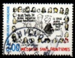 FRANCE    -   1998.  Y&T N° 3205 Oblitéré.   Cachet Rond.   Médecins Sans Frontières / Plantu. - Gebruikt