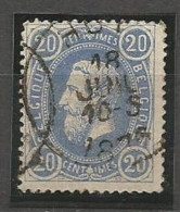 SOLDES - 1869-83 - COB N° 31 - (o) Oblitération SIMPLE CERCLE - HUY - 1869-1883 Leopold II