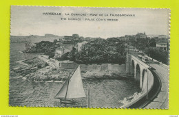13 MARSEILLE La Corniche Pont De La Fausse Monnaie 1926 Tram Tramway Voilier VOIR DOS Floréal 23 - Endoume, Roucas, Corniche, Strände
