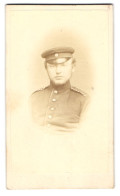 Fotografie S. Mauer, Coburg, Junger Einjährig-Freiwilliger Soldat Herold In Uniform Mit Brille  - War, Military