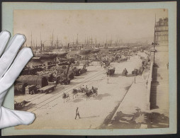 Photo Neurdein Freres, Paris,  Vue De Marseille, Quai Et Bassin De La Joliette, Rückseite Fort Saint-Jean  - Places