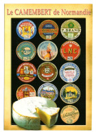 CPM    PUBLICITE      LE CAMEMBERT DE NORMANDIE   -  COLLECTION D ETIQUETTES - Advertising