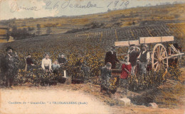 VILLEGAILHENC (Aude) - Vendanges - Cueillette Du Grand-Clos - Attelage De Cheval - Ecrit 1913 (2 Scans) - Autres & Non Classés