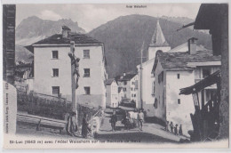 Saint-Luc Avec L'Hôtel Weisshorn Sur Les Rochers De Neva Valais Suisse - Saint-Luc