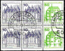 Berlin Poste Obl Yv:496b-574b Châteaux (TB Cachet Rond) Ensemble De 6 Timbres - Castillos