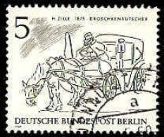 Berlin Poste Obl Yv:305 Mi:330 H.Zille Droschekenkutscher (Beau Cachet Rond) (Thème) - Andere & Zonder Classificatie