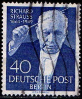 Berlin Poste Obl Yv:109 Mi:124 Richard Strauss Compositeur (Lign.Ondulées) (Thème) - Música