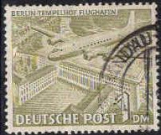 Berlin Poste Obl Yv: 43 Mi:57 Berlin-Tempelhof Flughafen (Beau Cachet Rond) (Thème) - Airplanes