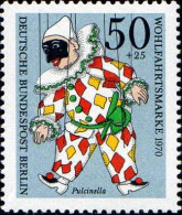 Berlin Poste N** Yv:338 Mi:376 Wohlfahrtsmarke Pulcinella (Thème) - Puppets