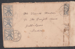 JAPAN, 1945, Censored Cover From Japan To India,  3 + 1  Stamps Used, 18 - Sobres