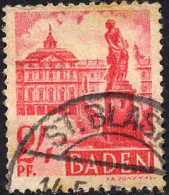 Allemagne ZOF Baden Poste Obl Yv: 8 Mi:8 Château De Rastatt (Beau Cachet Rond) - Bade