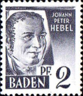 Allemagne ZOF Baden Poste N** Yv: 1 Mi:1 Johann Peter Hebel - Bade
