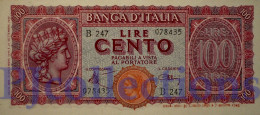 ITALIA - ITALY 100 LIRE 1944 PICK 75a UNC - 100 Liras