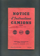 AUTOMOBILE - NOTICE D'INSTRUCTIONS CAMIONS CHRYSLER CORPORATION - Auto