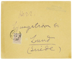 P3388 - GREECE , 5 LEPTA SINGLE ON COVER TO SWEDEN (RARE DESTINATION) `PRINTED MATTER RATE TO EUROPE ATHINAI 2 1897 - Sommer 1896: Athen