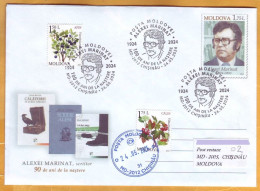 2024 Moldova  Special Postmark ”Alexei Marinat (1924-2009), Writer. 100th Birth Anniversary.” - Moldavia