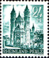 Allemagne ZOF Rhein-Pfalz Poste N** Yv:21 Mi:24 Wormser Dom - Rijnland-Palts