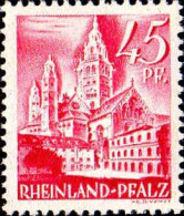 Allemagne ZOF Rhein-Pfalz Poste N** Yv:10 Mi:10 Mainzer Dom - Renania-Palatinato