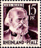Allemagne ZOF Rhein-Pfalz Poste N* Yv: 5 Mi:5 Karl Marx (avec Charnière) - Renania-Palatinado