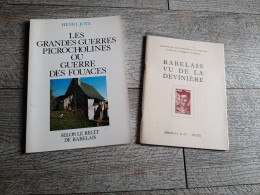 Lot 2 Brochures Les Grandes Guerres Picrocholines Joye 1990 Rabelais La Devinière Chinon Illustré - Dépliants Touristiques