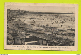 76 LE HAVRE Vue D'ensemble N°172 La Plage Vers Le Port Marée Basse Baignade 1934 ? - Non Classés