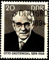 Rda Poste Obl Yv: 852 Mi:1153 Otto Grotewohl Président (Belle Obl.mécanique) - Used Stamps