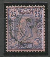 SOLDES - 1884/91- COB N° 48b (rose Foncé) - Oblitéré (o) - Oblitération TELEGRAPHIQUE - 1884-1891 Leopold II