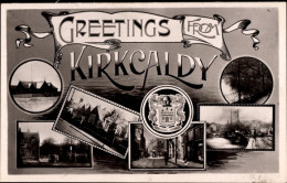 CPA Kirkcaldy Schottland, Detailansichten, Straßenpartie, Blason - Andere & Zonder Classificatie